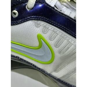 Nike Shox Womens 8.5 White Navy Volt Running Shoes Sneakers Athletic